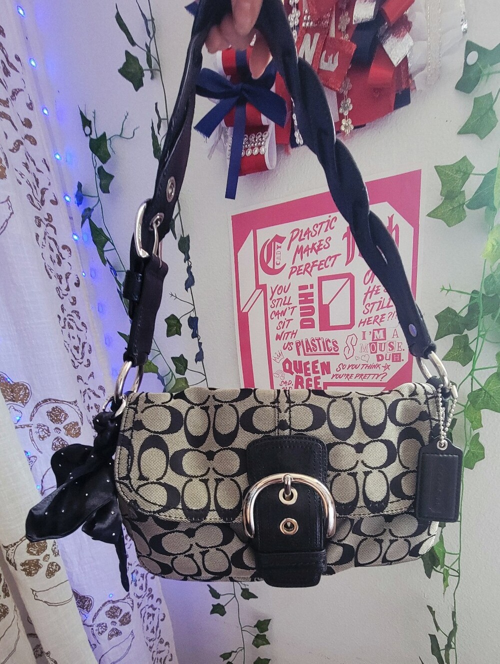 Y2k Coach 11862 SOHO Monogram Buckle Leather Shoulder Bag Gorgeous! 🩷🩷🩷